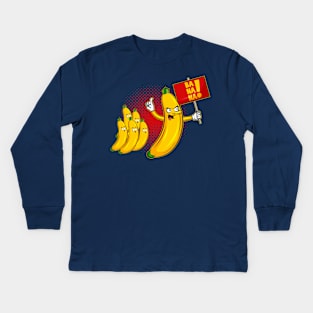 Banana Revolution Banana split fruit gift idea present Kids Long Sleeve T-Shirt